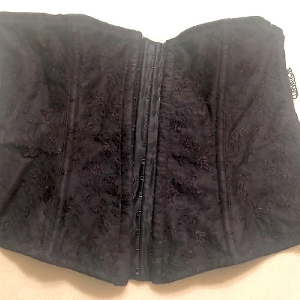 Waist Cincher,  Black, Corset-style - Sexy, Size 2XL, runs small